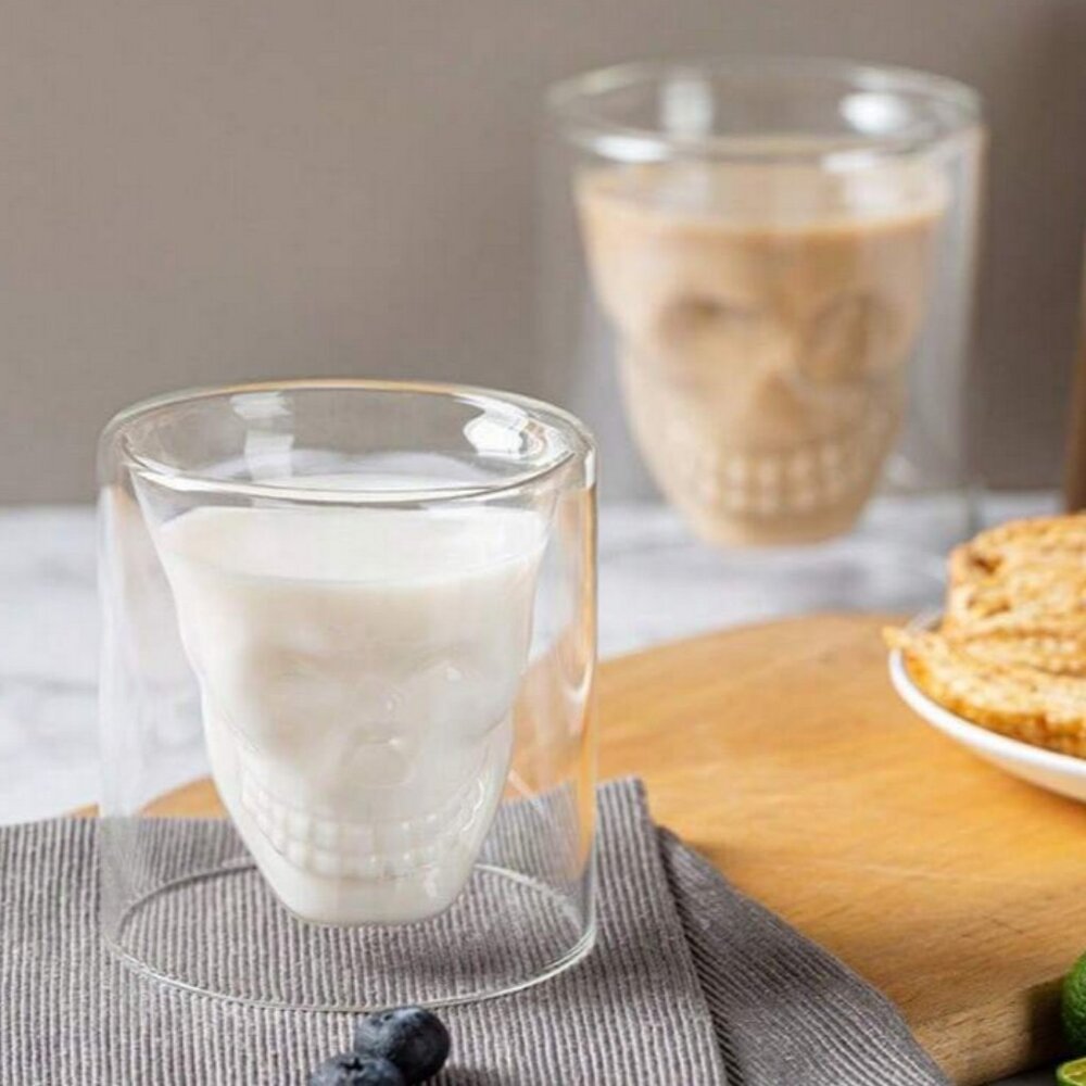 LAST ONE | Halloween Skull Glass Coffee Cup or Candy Dish 🦴